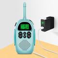 2 stk DJ100 Walkie Talkie leker for barn Interphone Mini håndholdt sender/mottaker 3 km rekkevidde UHF-radio med nøkkelbånd - rosa + rosa
