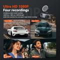 3.0" 1080P kamera med 4 linser og opptak foran, bak og på siden