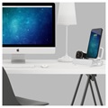 3-in-1 Aluminum Alloy Dockingstasjon - iPhone, Apple Watch, AirPods - Sølv