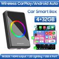 3-i-1 Smart Box for bil / trådløs CarPlay og Android Auto med skjermspeiling