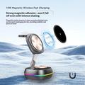 3-i-1 magnetisk trådløs ladestasjon med RGB-belysning – 15W – Gunmetal