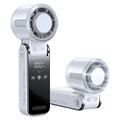 3-i-1 Mini TEC-halvleder-kjølevifte med LED-display – hvit