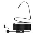 3-i-1 vanntett 7mm endoskopkamera for mobil - USB, MicroUSB, Type-C - 1m