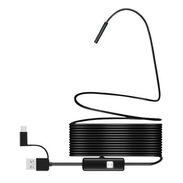 3-i-1 vanntett 7mm endoskopkamera for mobil - USB, MicroUSB, Type-C - 1m