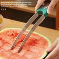 Vannmelonskjærer i rustfritt stål 304 med ergonomisk håndtak – grønn
