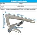 316 Bruce-anker i rustfritt stål med 5m tau