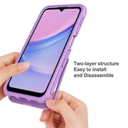 Samsung Galaxy A17 360 Beskyttelse Deksel - Lilla / Klar