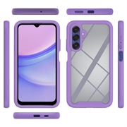 Samsung Galaxy A17 360 Beskyttelse Deksel - Lilla / Klar