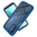 360 Beskyttelse Motorola Moto G51 5G Deksel - Blå / Klar