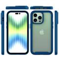 360 Beskyttelse iPhone 14 Pro Deksel - Mørkeblå / Klar
