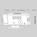 3618LW LED-speilklokke med projeksjon - svart