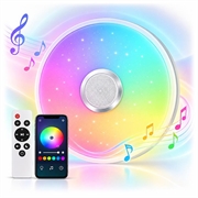 36W Smart LED-taklampe med fjernkontroll / Bluetooth-høyttaler - rund form