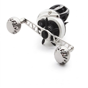 38mm kraftknott i aluminiumslegering til fiskehjul fra DAIWA og SHIMANO - svart / sølv