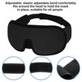 3D-formet, pustende søvnmaske med justerbar stropp - svart