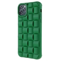 iPhone 11 Pro 3D Kubedesign Silikone Deksel - Grønn
