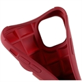 iPhone 11 Pro 3D Kubedesign Silikone Deksel - Rød