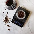 3 kg digital kaffevekt med LED-display og tidtaker med høy presisjon (batteridrevet, batteri ikke inkludert) - svart