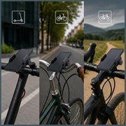 3MK BikeGrip universell sykkelholder for mobiltelefon - 4.7-7" - svart