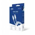 3MK Hyper PD/QC3.0 USB-C-kabel - 100W, 5A, 2m - Hvit