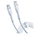 3MK HyperSilicone USB-C/Lightning Data og Ladekabel - 1m - Hvit