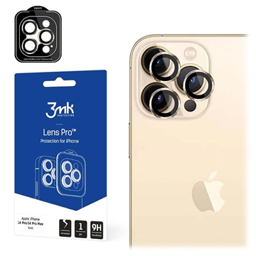 3MK Lens Protection Pro iPhone 14 Pro/14 Pro Max Kamerabeskytter - Gull