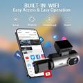 4-tommers WiFi-bilkamera med to objektiver og nattvisjonsopptaker med 170° superbrede frontlinser