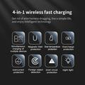 4-i-1 25W Qi 2.2 magnetisk trådløs ladestasjon med nattlys
