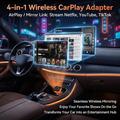 4223M 4-i-1 trådløs CarPlay- og Android Auto-adapter - AirPlay/Miracast - oransje