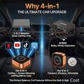 4223M 4-i-1 trådløs CarPlay- og Android Auto-adapter - AirPlay/Miracast - oransje