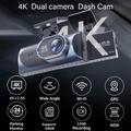 4K bilkamera med dobbelt objektiv og GPS-sporing