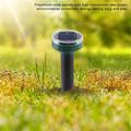 Moleavvisende solcelledrevet gopher-avvisende ultralyd avskrekkende pigger for plenhage, utendørs hage jordsvin chipmunk repeller - sirkulær - 4 stk.