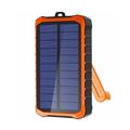 4smarts Prepper Solar Power Bank 12000mAh - 2xUSB-A - Svart/oransje