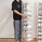 5 stk. skobokser / sneakerbokser i plast (Åpen Emballasje - Bulk)  - gjennomsiktig