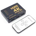 5-i-1 4K Ultra HD HDMI-veksler med Fjernkontroll - Svart