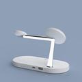 5 i 1 magnetisk trådløs lader for iPhone, Apple Watch, AirPods hurtigladestasjon - hvit