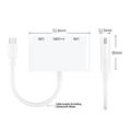 5-i-1 USB-C-nav / kortleser for iPhone, MacBook, USB-C-enheter - hvit
