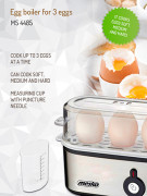 Mesko MS 4485 Egg boiler for 3 eggs