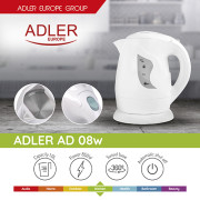 Adler AD 08 med vannkoker i plast 1.0L