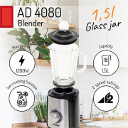 Mesko MS 4080 Blender - Glasskrukke 1.5L