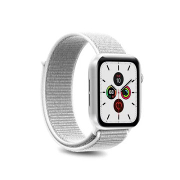 Apple Watch Series 9/8/SE (2022)/7/SE/6/5/4/3/2/1 Puro Nylon Sport Strap - 41mm/40mm/38mm - Hvit