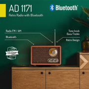 Adler AD 1171 Retro-radio med Bluetooth