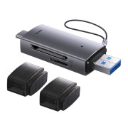 Baseus Lite Series SD/TF minnekortleser WKQX060113, USB + USB-C - grå