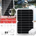 5W solcellepanel med oksygenatorpumpe for akvarium/utendørs fiske
