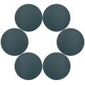 6 stk. Underkop i PU-lær Ø 10 cm - Mørkegrønn
