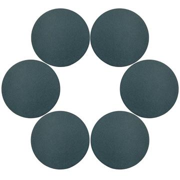 6 stk. Underkop i PU-lær Ø 10 cm - Mørkegrønn