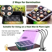 60-cellers startbrett for frø / minidrivhus med fuktighetskuppel