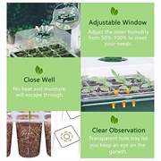 60-cellers startbrett for frø / minidrivhus med fuktighetskuppel