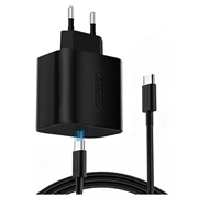 Nintendo Switch 2/Lite/OLED 60W PD hurtiglader med USB-C og 2m kabel - svart