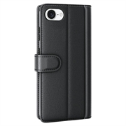 iPhone 16e Lommebok-deksel i Lær med Stativ - Svart