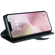 iPhone 16e Lommebok-deksel i Lær med Stativ - Svart